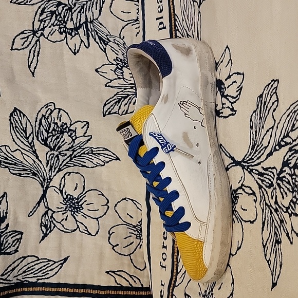 Golden Goose Superstar Sneaker Blue and Yellow Limited Edition Size 42 uk 8 - Picture 13 of 16